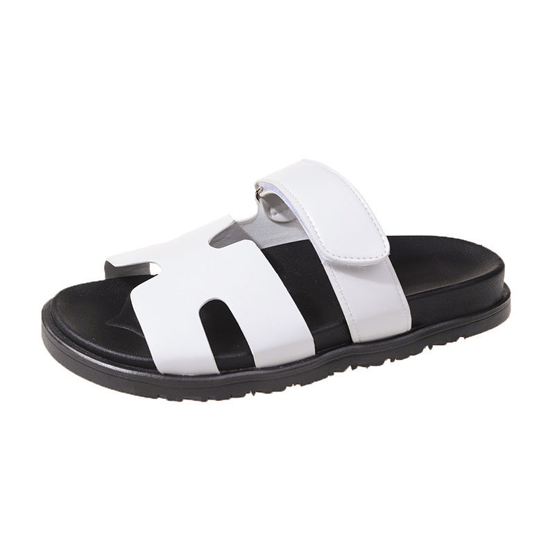 Women's Faux Leather Sandals With Adjustable Straps – Comfy Summer Footwear