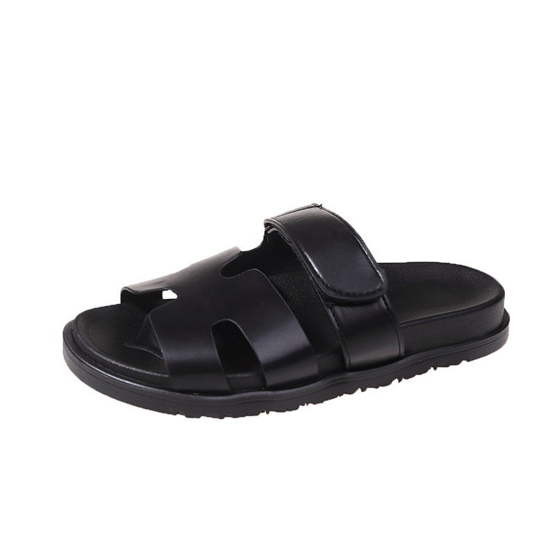 Women's Faux Leather Sandals With Adjustable Straps – Comfy Summer Footwear