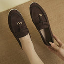 Women’s Flat Slip On Suede Loafers – Comfortable Casual Walking Shoes