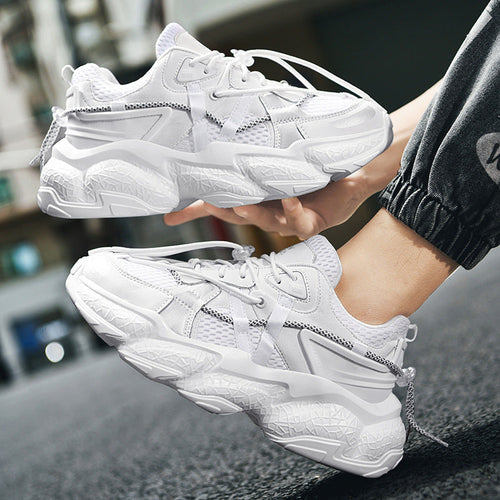 Women's Black Non-Slip Platform Sneakers With Lace Up Comfort