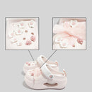 Women's Fashionable Pink Clogs With Playful Appliqués