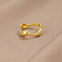 Women's Minimalist Gold Plated Ring – Adjustable Elegant Jewelry