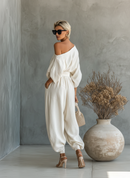 Off-White Women's Loungewear Set: Effortless Comfort for Spring Days 4