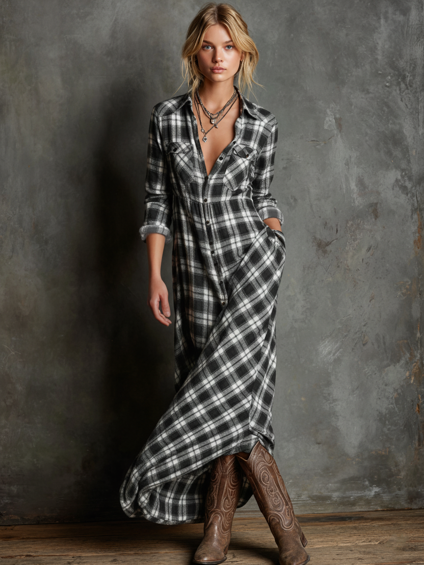 Plaid Maxi Dress: Effortless Elegance for Every Occasion 4