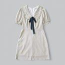 Polka Dot Mini Dress – Puff Sleeve Vintage Summer Dress for Women