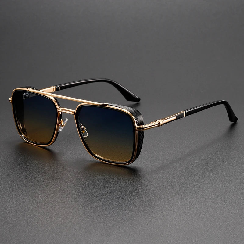 Men’s Retro Metal Punk Sunglasses – Vintage UV Protection Shades