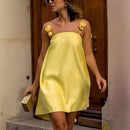 3D Flower Spaghetti Strap Floral Dress