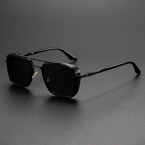 Men’s Retro Metal Punk Sunglasses – Vintage UV Protection Shades