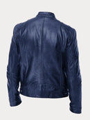 Mens Black Leather Biker Jacket Premium Moto Style – Slim Fit Coat