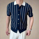 Matteo Striped Knit Polo