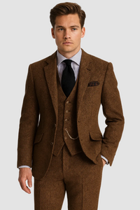 Men’s Retro 3-Piece Suit – Stylish Vintage Blazer Waistcoat Trousers Formal Style