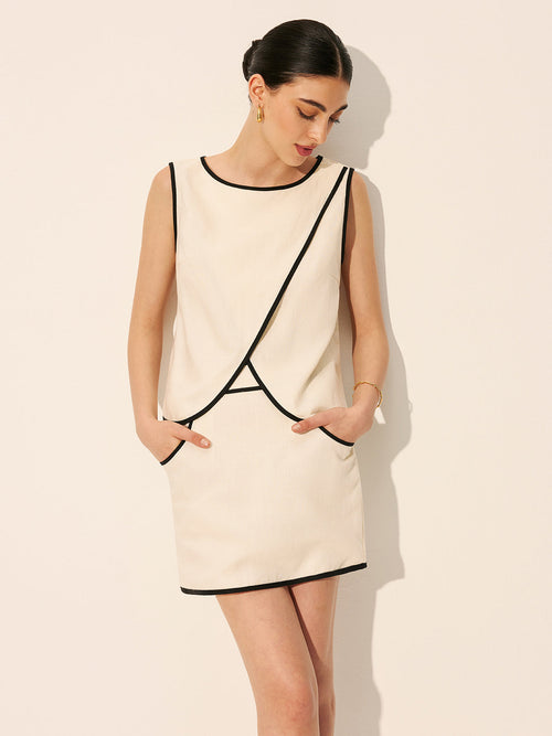 Stylish Linen Cotton Co-Ord Set for Women – Breezy Summer Top and Skirt Ensemble 2