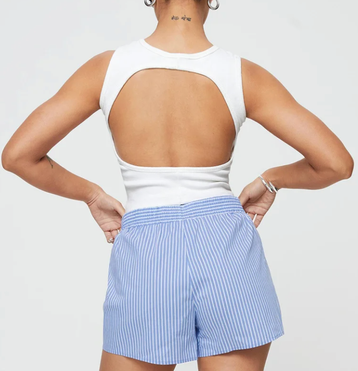 Stylish Women's Striped Shorts – Comfortable Fit with Elastic Waistband 4