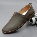 Men's Lightweight Slip-On Loafers – Casual Stitched Sole Shoes