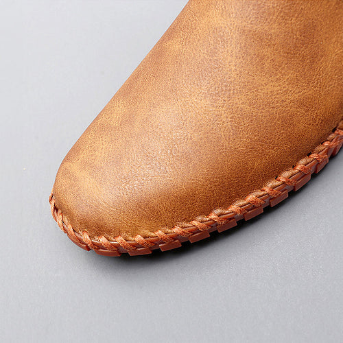 Men's Lightweight Slip-On Loafers – Casual Stitched Sole Shoes