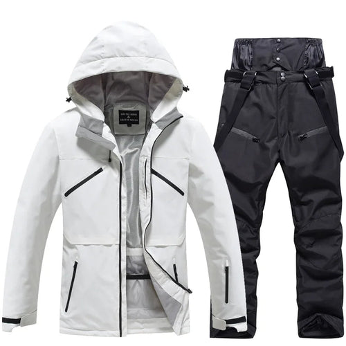 Unisex Ski Suit Set Weatherproof Fabric Sporty Design 11