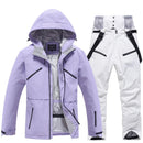 Unisex Ski Suit Set Weatherproof Fabric Sporty Design 13