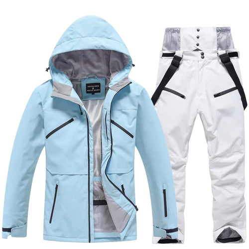 Unisex Ski Suit Set Weatherproof Fabric Sporty Design 4