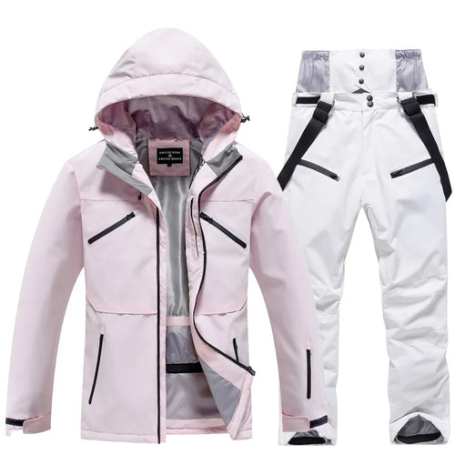 Unisex Ski Suit Set Weatherproof Fabric Sporty Design 9