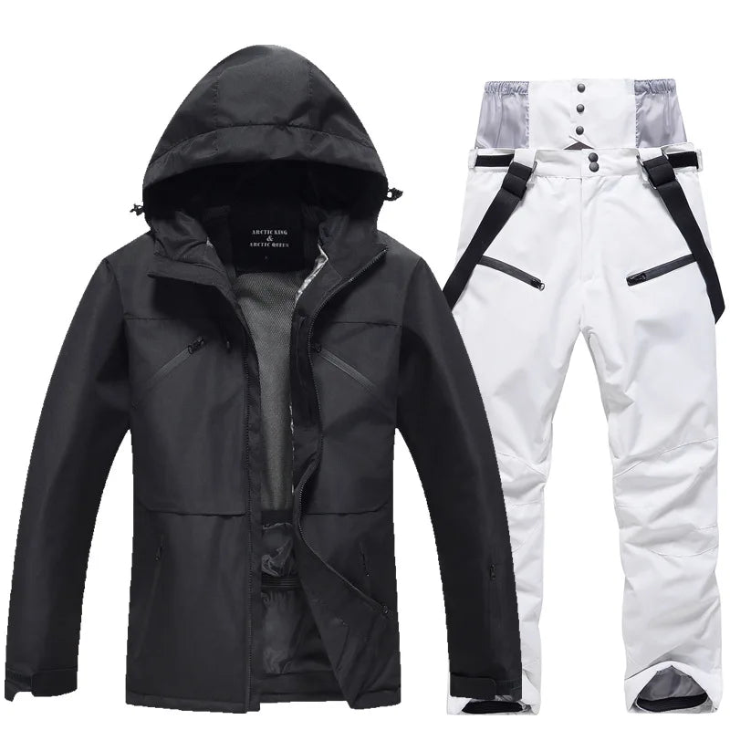 Unisex Ski Suit Set Weatherproof Fabric Sporty Ski Clothes 3