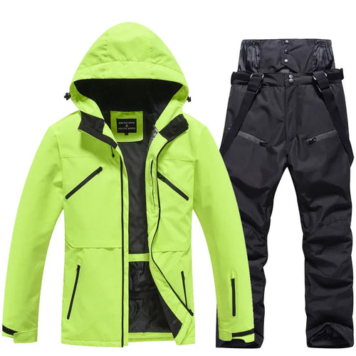 Unisex Ski Suit Set Weatherproof Fabric Sporty Ski Clothes 8