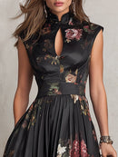 Violet Pleated Satin Midi Dress: Effortless Elegance for Any Occasion 1