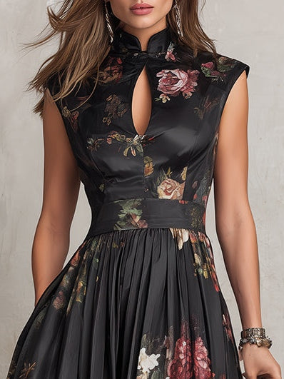 Violet Pleated Satin Midi Dress: Effortless Elegance for Any Occasion 1