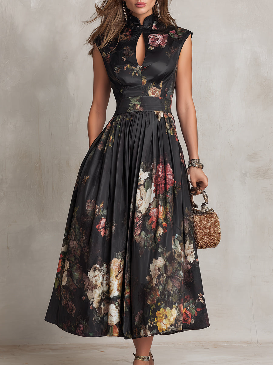Violet Pleated Satin Midi Dress: Effortless Elegance for Any Occasion 3