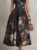 Violet Pleated Satin Midi Dress: Effortless Elegance for Any Occasion 4