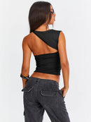 Women One-Shoulder Tank Top 1