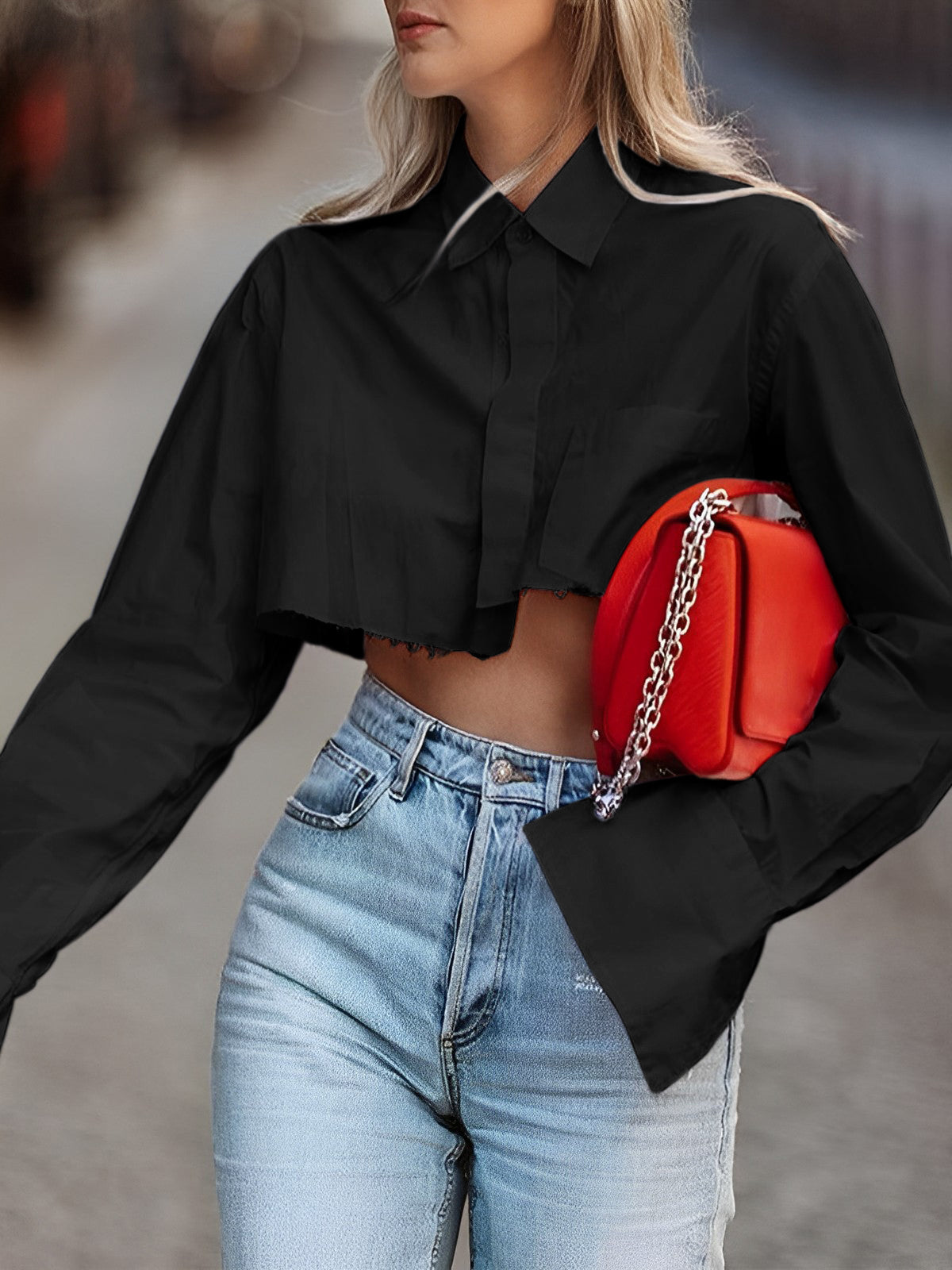 Women'S Cropped Blouse 6