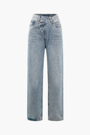 Women'S Jeans With Asymmetrical Waist 0