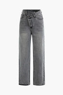 Women'S Jeans With Asymmetrical Waist 3