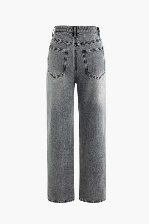 Women'S Jeans With Asymmetrical Waist 4