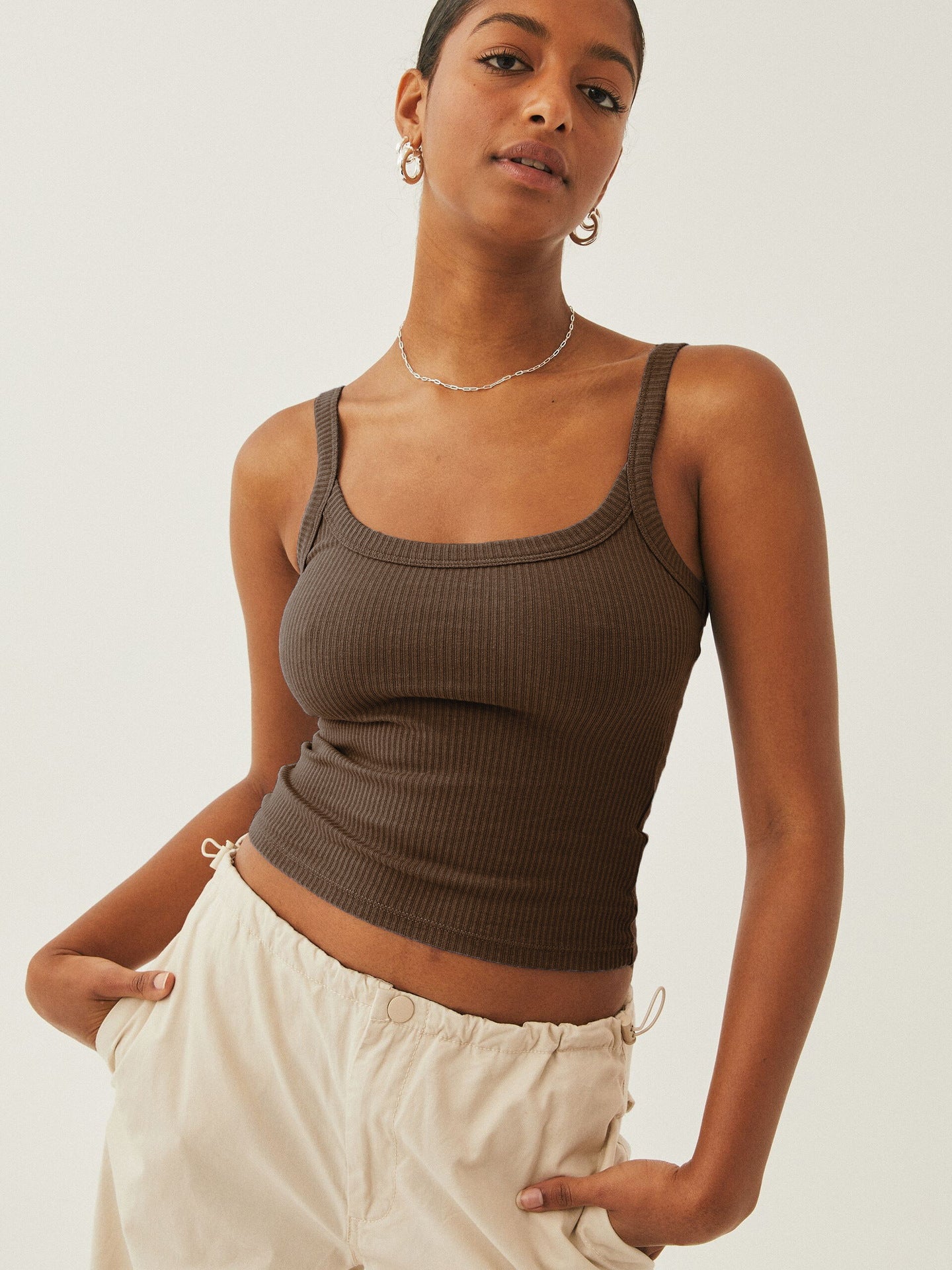 Women Sleeveless Crop Camisole