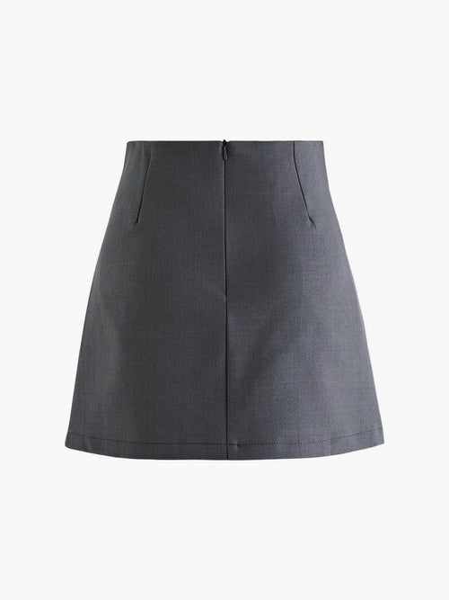 Women's Black Mini Skirt High Waist 3
