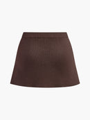 Women's Black Mini Skirt With Buckle 3