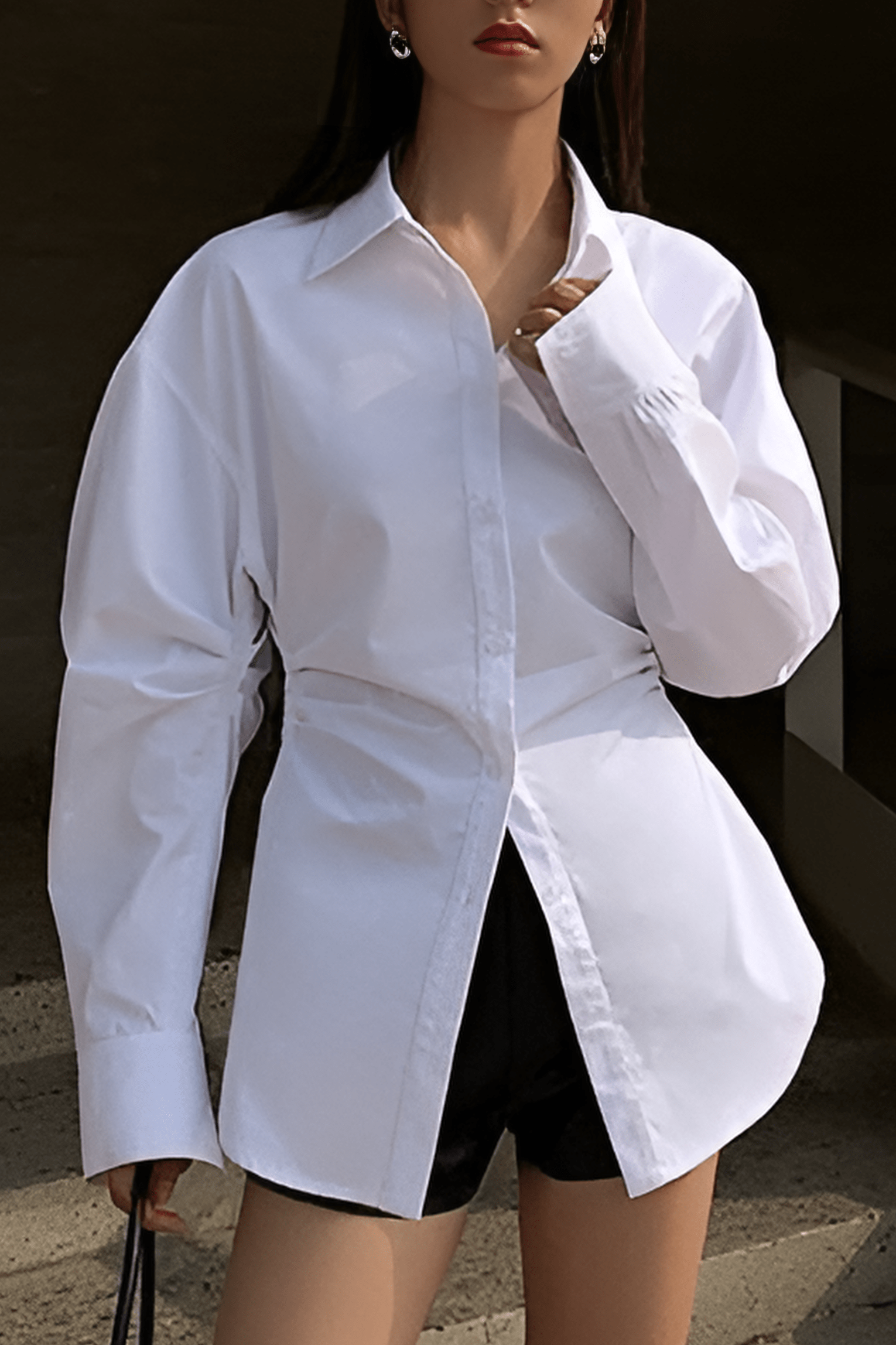 Women's Blouse White Oversized 1