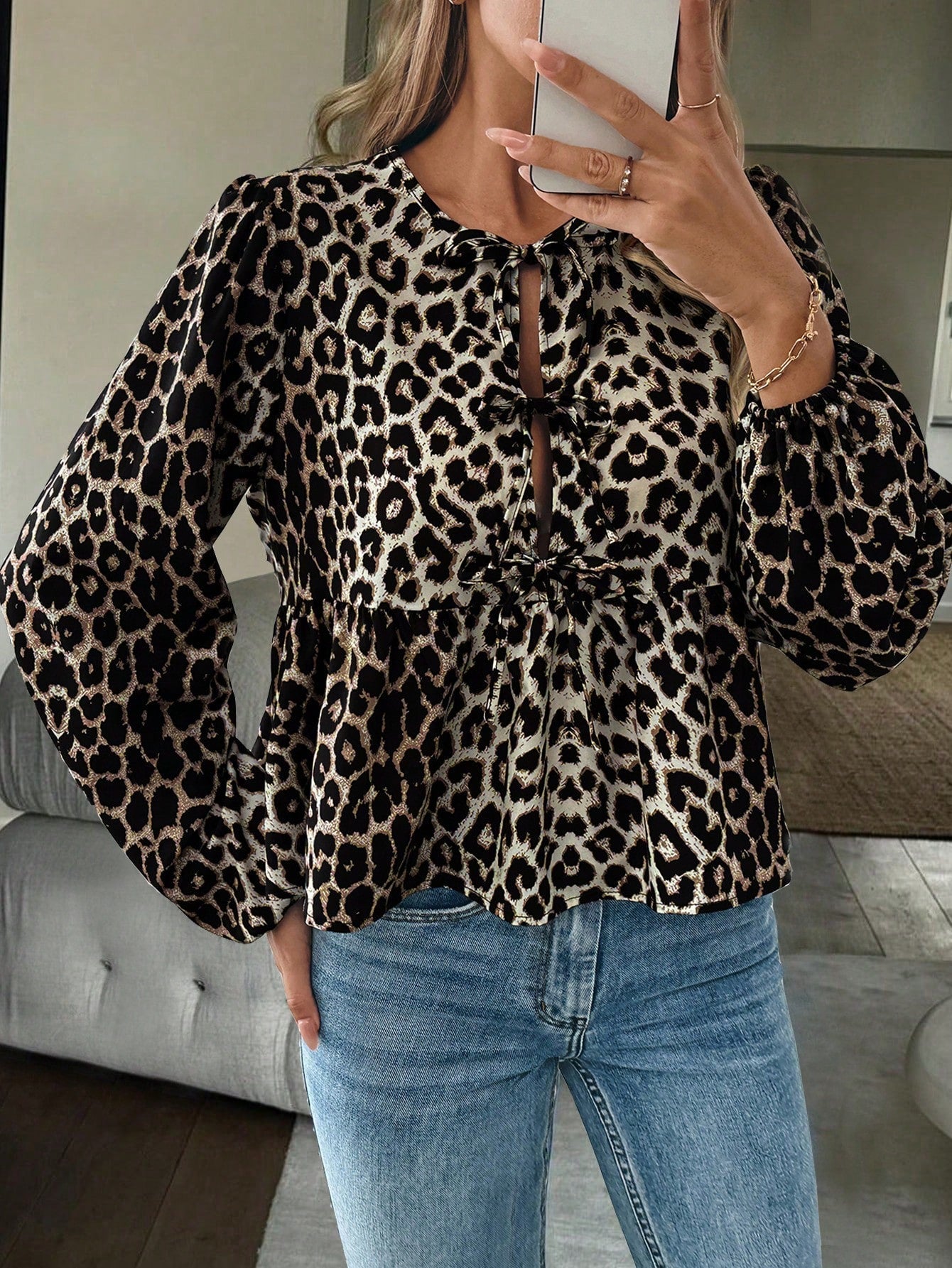 Women's Blouse With Bow Detail 0