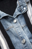 Women's Cardigan Denim Knit Hybrid 2