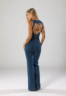 Women's Denim Jumpsuit with Cutout 3