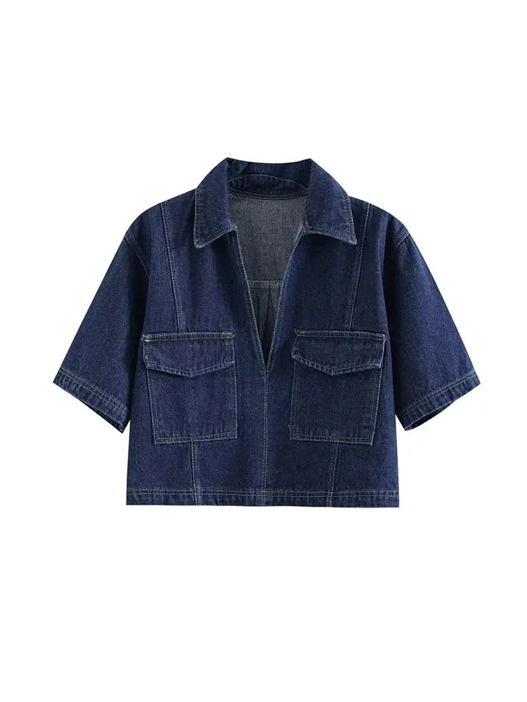Women's Denim Two Piece Set 1
