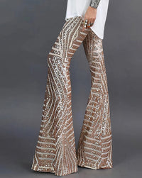 Women's Flare Pants Glitter Style