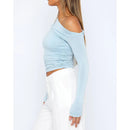 Women's Going Out Top with Twisted Long Sleeves 5
