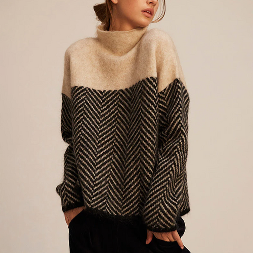 Women's High Neck Sweater Cotton Trendy 0