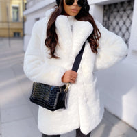 Women's Jacket Faux Fur Elegant Style