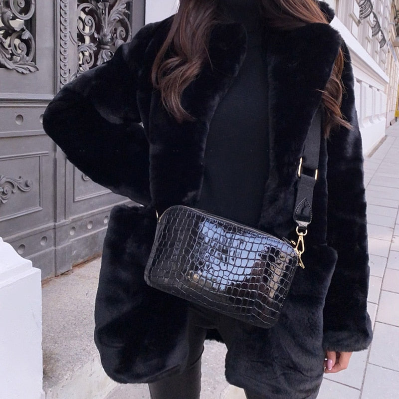Women's Jacket Faux Fur Elegant Style