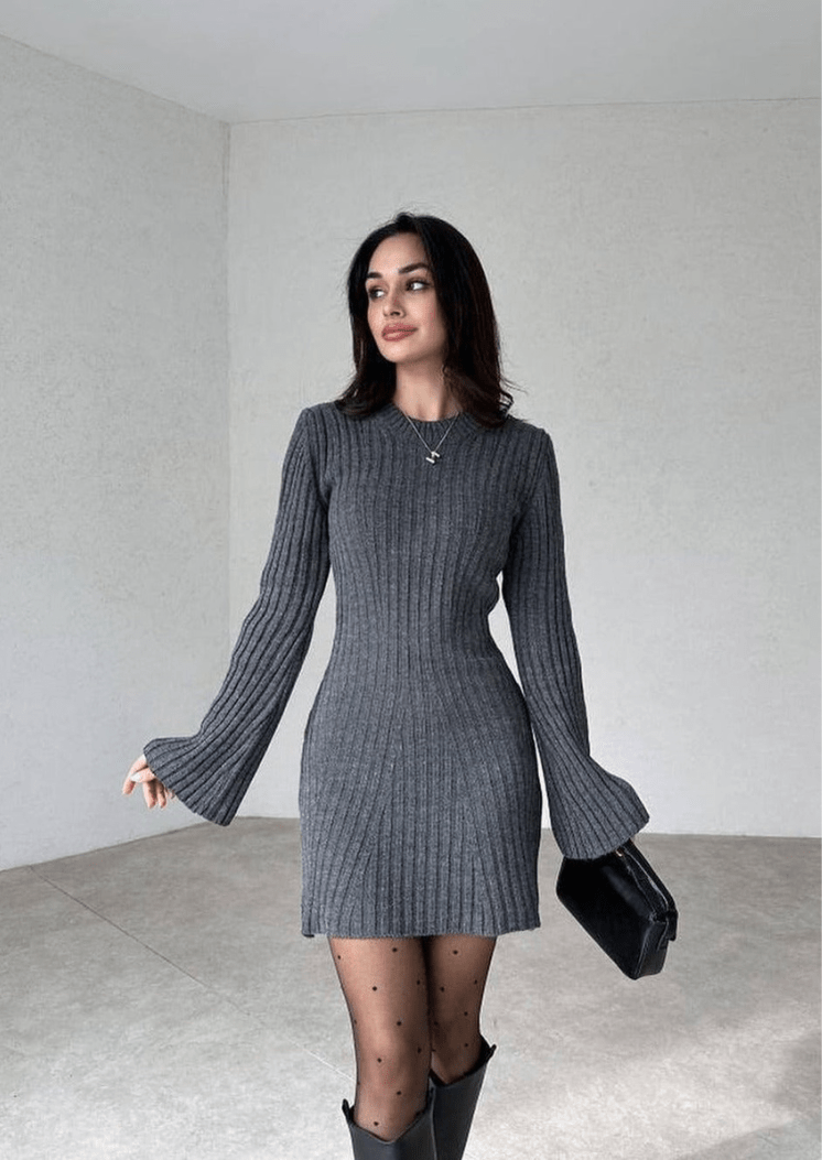 Women's Knitted Dress Elegant Comfortable Style