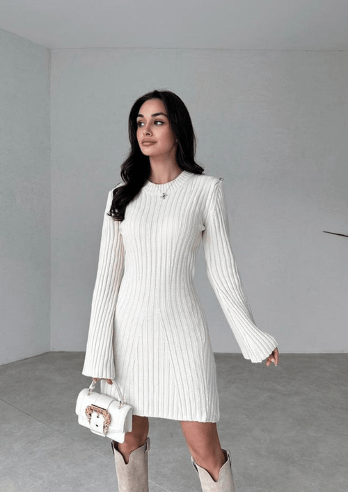 Women's Knitted Dress Elegant Comfortable Style 1