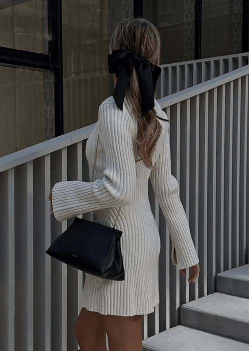 Women's Knitted Dress Elegant Comfortable Style 3